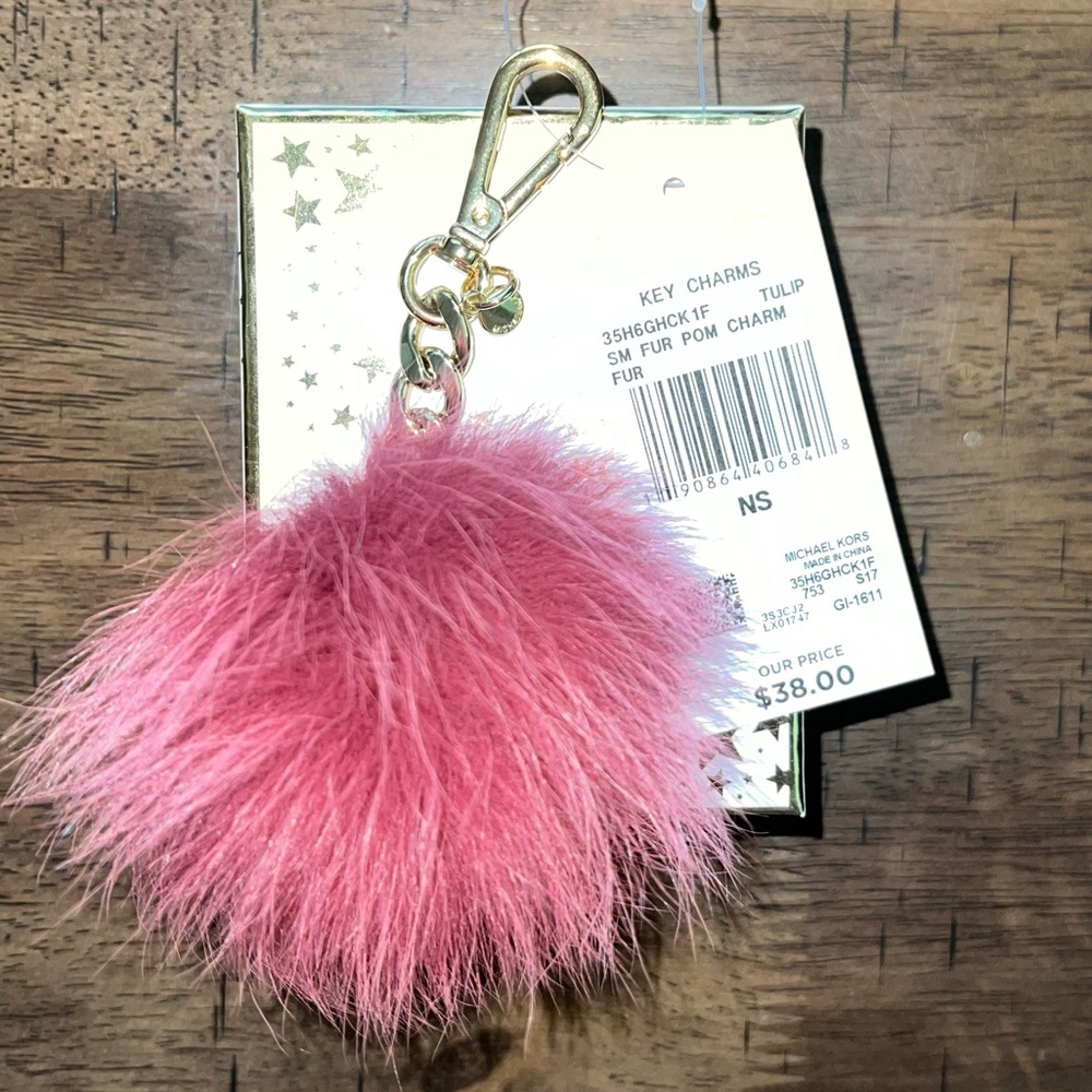 🤍NWT MK Fur Pom Charm🤍